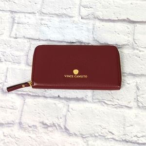 Vince Camuto black cherry leather wallet